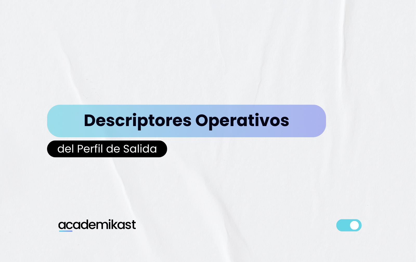 descriptores operativos del perfil de salida